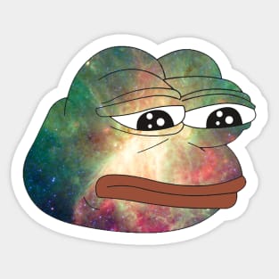 Galactic Sad Pepe The Frog - Might be Lucifer Sticker